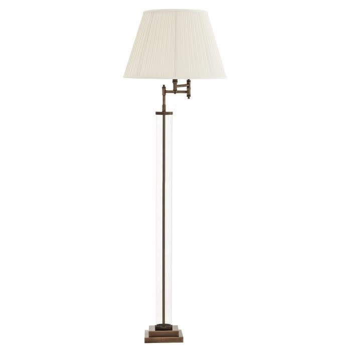 FLOOR LAMP BEAUFORT BRASS FINISH INCL SHADE