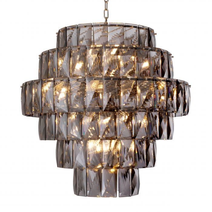 CHANDELIER AMAZONE L SMOKE GLASS