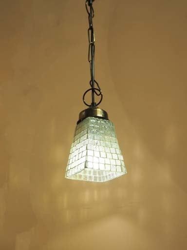 SMALL HANGING SQUARE LAMP WITH MOSAIC