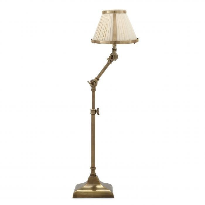 TABLE LAMP STANDING HARE BRUNSWICK ANTIQUE BRASS INCL SHADE