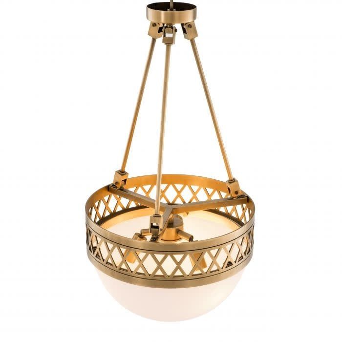 CHANDELIER BISTROQUETTE ANTIQUE BRASS FINISH
