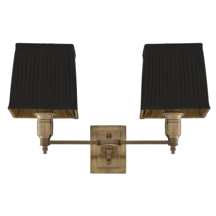 WALL LAMP LEXINGTON DOUBLE ANT BRASS