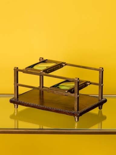 SLIDING MAGNIFIER ON LEATHER BASE