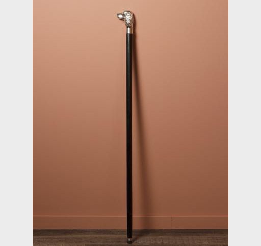 WALKING STICK WITH DOG HEAD HANDLE