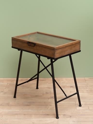 WOODEN DISPLAY ON STAND