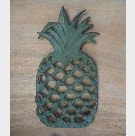 PINEAPPLE TRIVET GREEN PATINA
