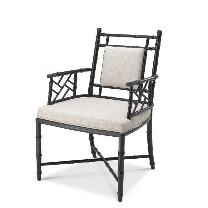 CHAIR GERMAINE PIANO BLACK FINISH LOKI NATURAL