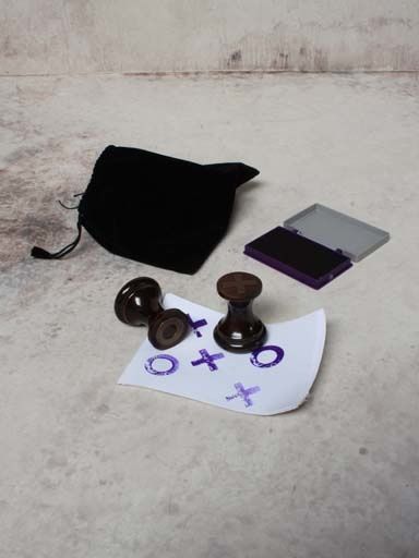 TIC TOC TOE GAME WITH STAMPS AND NOTEBOOK