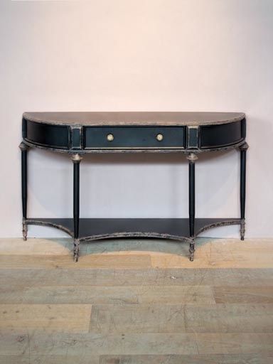 BLACK CONSOLE EDOUARD WITH DRAWER