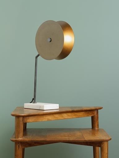 TABLE LAMP WENT GOLD MARBLE BASE