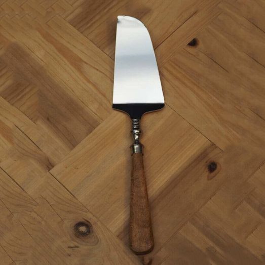 CAKE SERVER WITH WOODEN HANDLE