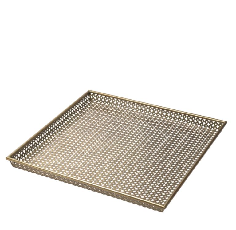 TRAY SIRENUSE SQUARE 50 ANTIQUE BRASS FINISH