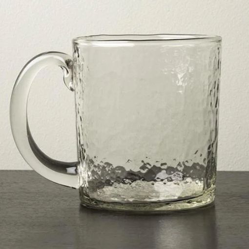 HAMMERED GLASS MUG LAVANDOU