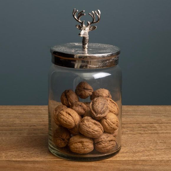 JAR WITH DEER LID IN ALUMINIUM