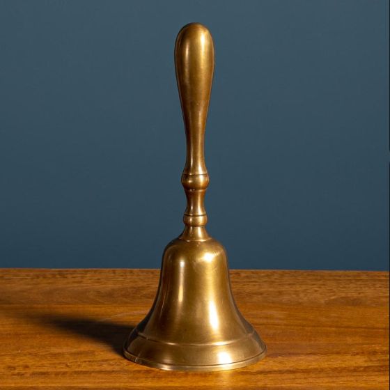 HAND BELL BRASS PATINA