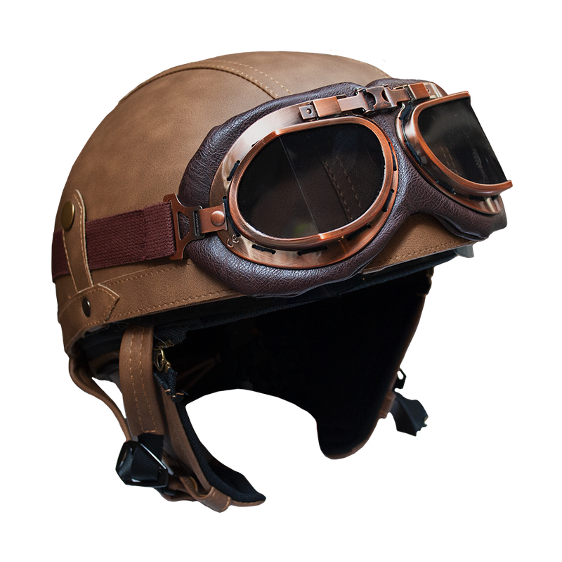 Helmets 1/2 face brown