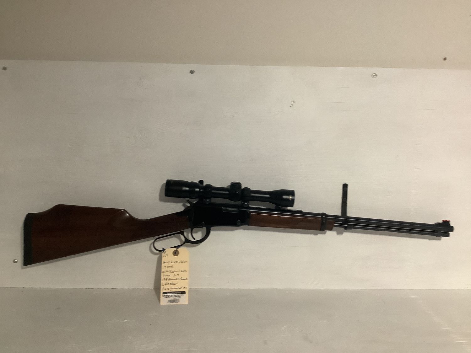 Henry Lever Action 17HMR With Bushnell Elite 2-7x32 Scope + 195 Rounds of Ammo Like New!