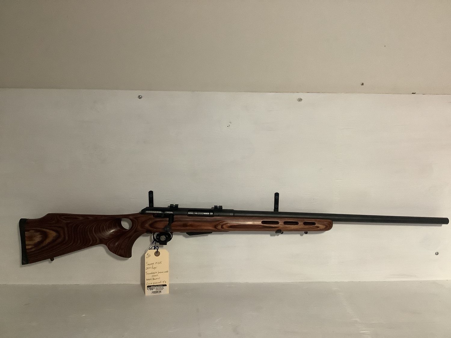 Savage M25 204 Ruger Thumbhole Laminate Stock Heavy Barrel
