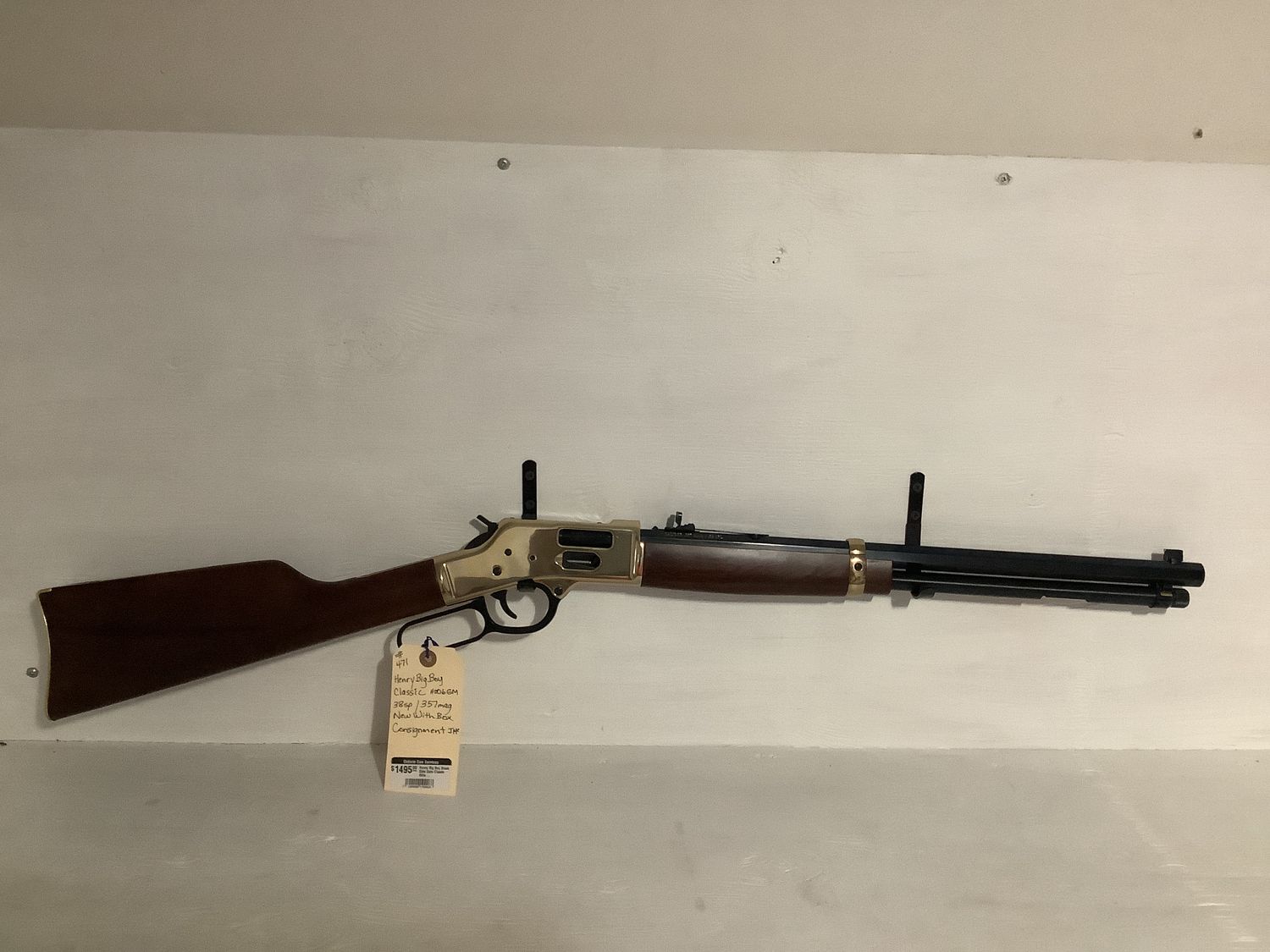 Henry Big Boy Brass Side Gate Classic Rifle H006GM .357 Mag/.38 Spl 10rd Magazine 20&quot; Barrel Walnut New In Box