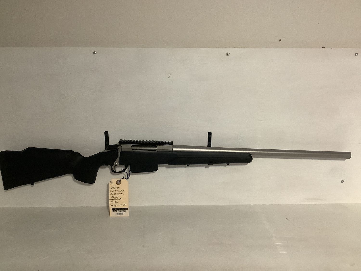 Tikka T3X 6.5x55 Swedish Mauser Stainless Heavy Barrel Leupold Base *Like New
