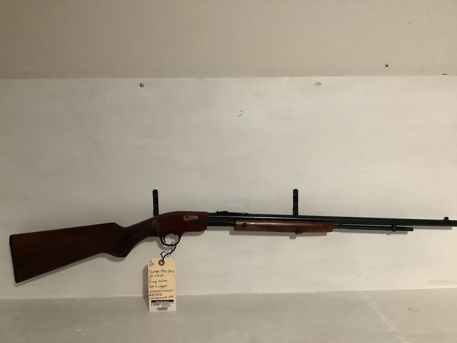 Savage Model 29-A 22 L&amp;LR Pump Action Receiver is Copper Coloured &amp; Rare