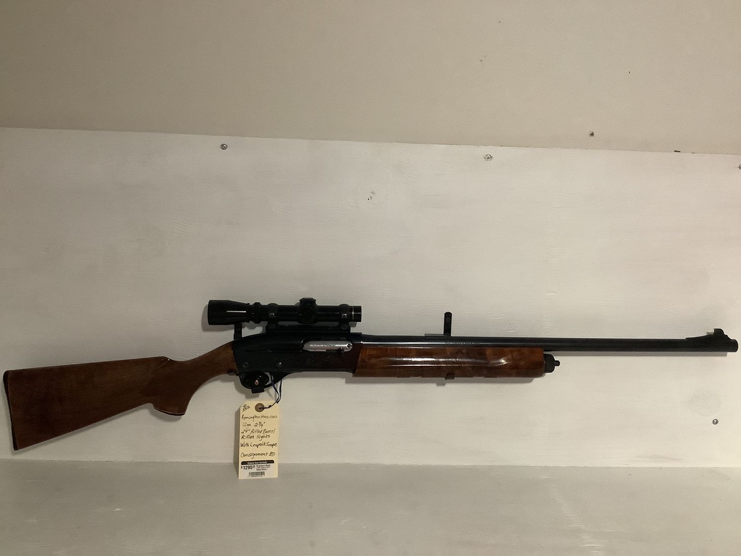 Remington Model 1100 12ga 2 3/4&quot; Rifled Barrel Rifled Sights With Leupold Scope