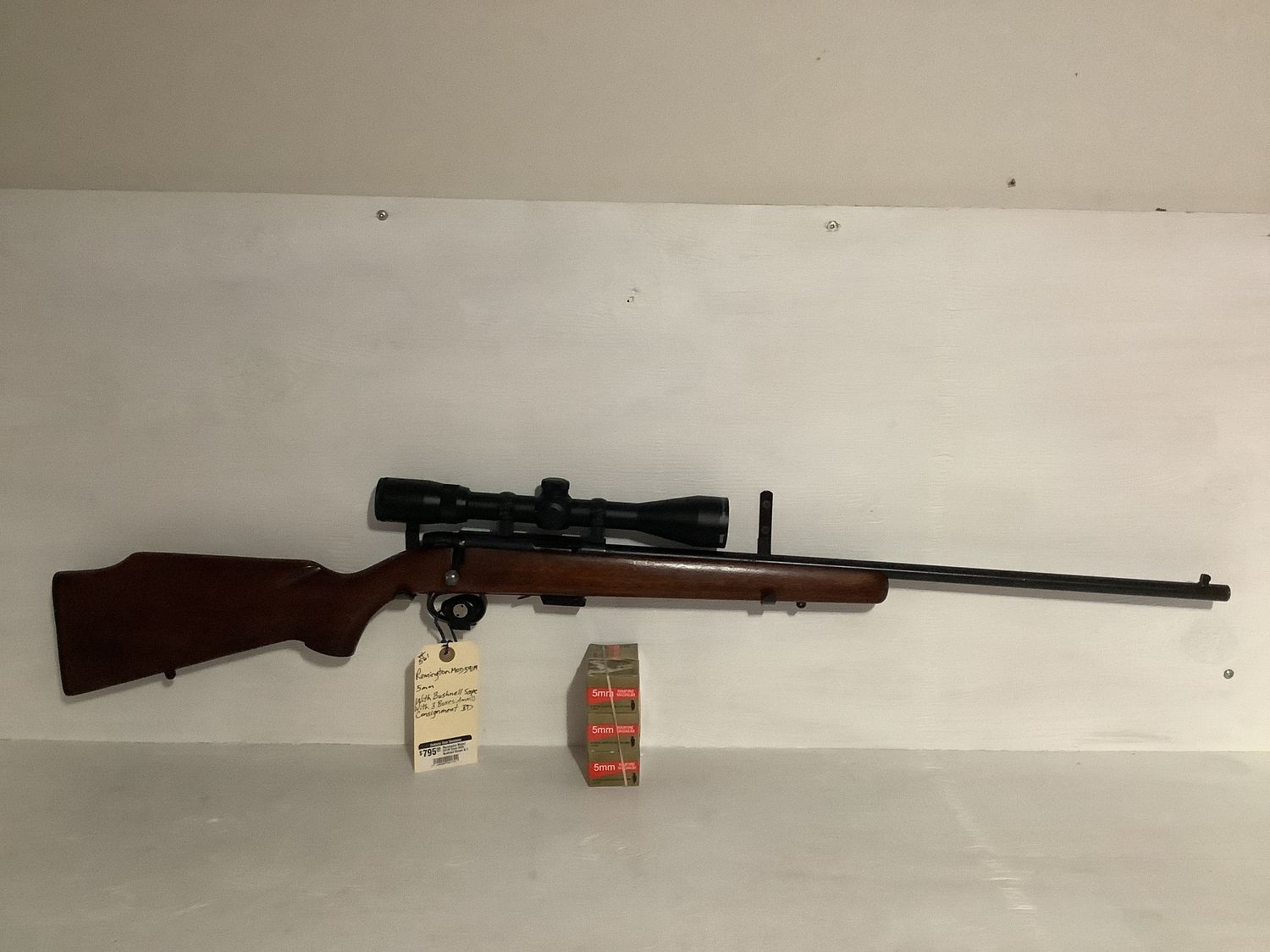 Remington Model 591M 5mm With Bushnell Scope &amp; 3 Boxes of Ammo