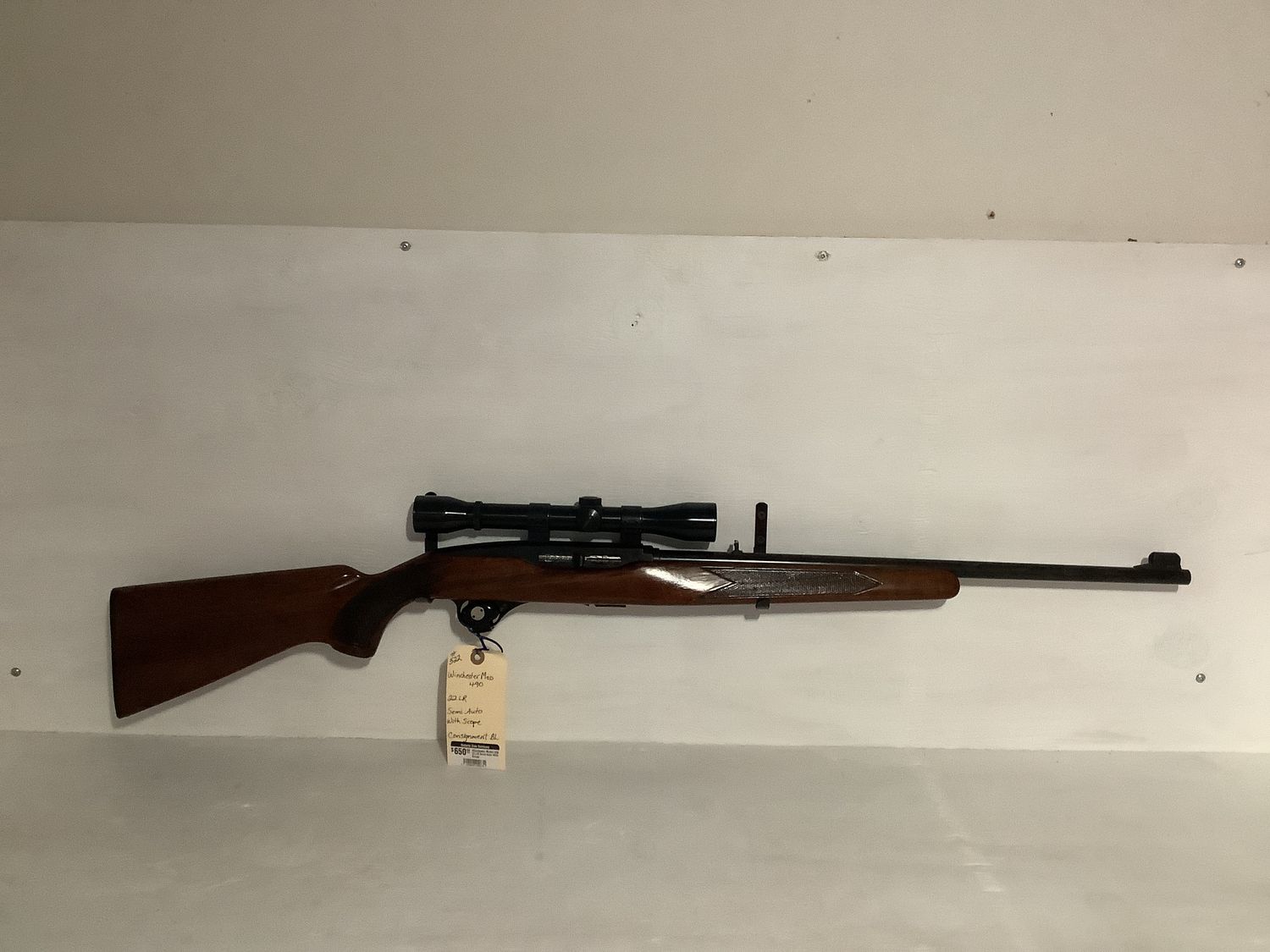 Winchester Model 490 22 LR Semi Auto With Scope