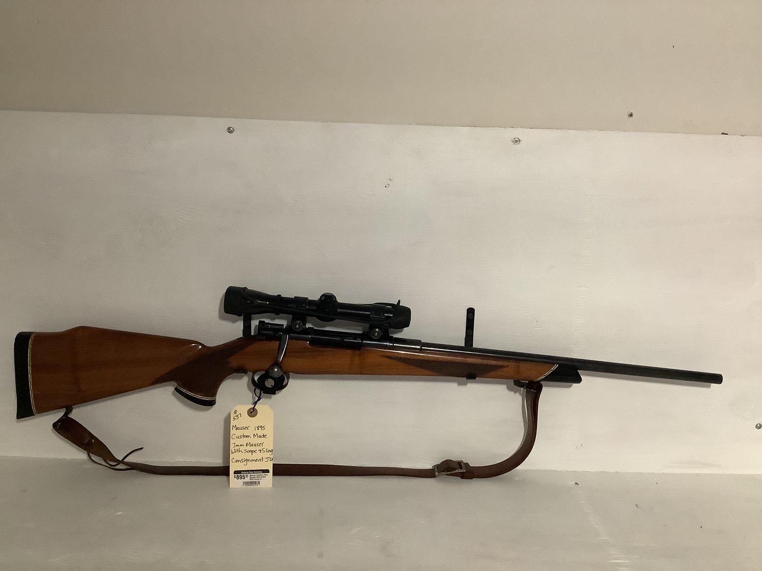 Mauser Custom 7mm Mauser Bolt Action Rifle – With Scope & Sling Mauser Custom 7mm Mauser Bolt Action Rifle – With Scope & Sling