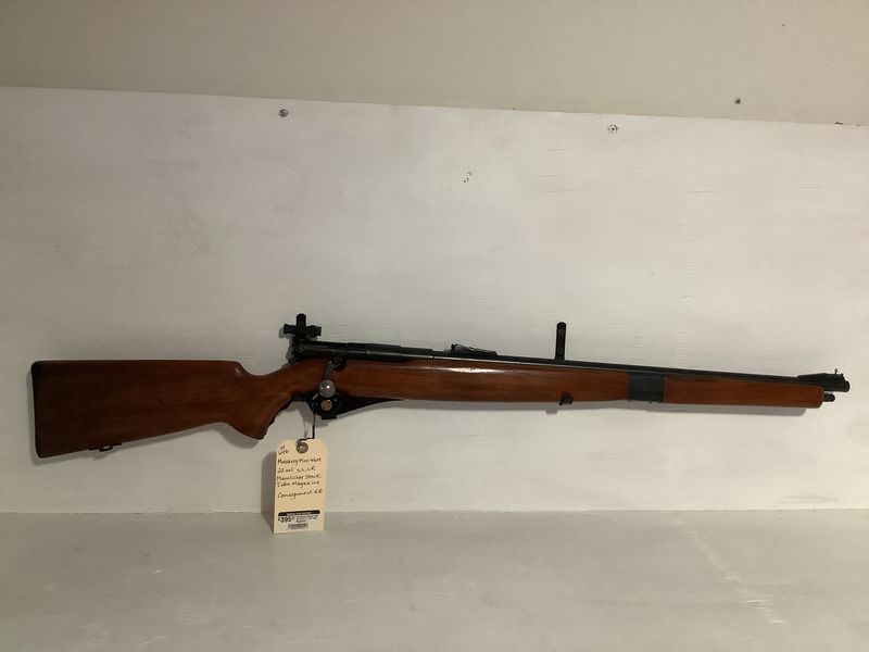 Mossberg Model 46M 22 cal S, L, LR Tube Magazine Mannlicher Stock & Peep Sight Mossberg Model 46M 22 cal S, L, LR Tube Magazine Mannlicher Stock & Peep Sight