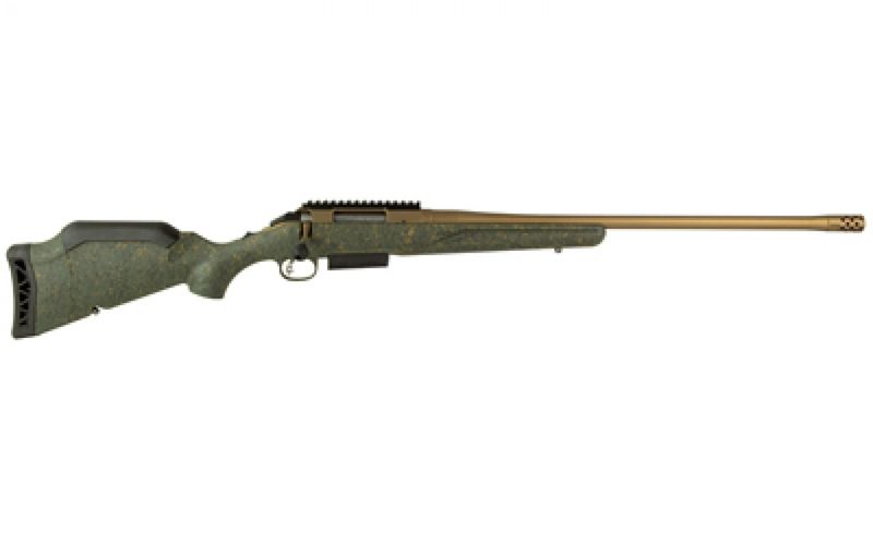 Ruger American Gen II 243 Win Green Splatter Stock 22" Burnt Bronze Spiral Barrel 46933