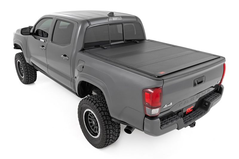 Rough Country Hard Tri-Fold Flip Up Bed Cover Toyota Tacoma 2WD/4WD (16-23) (6' Bed ONLY) - 49420600