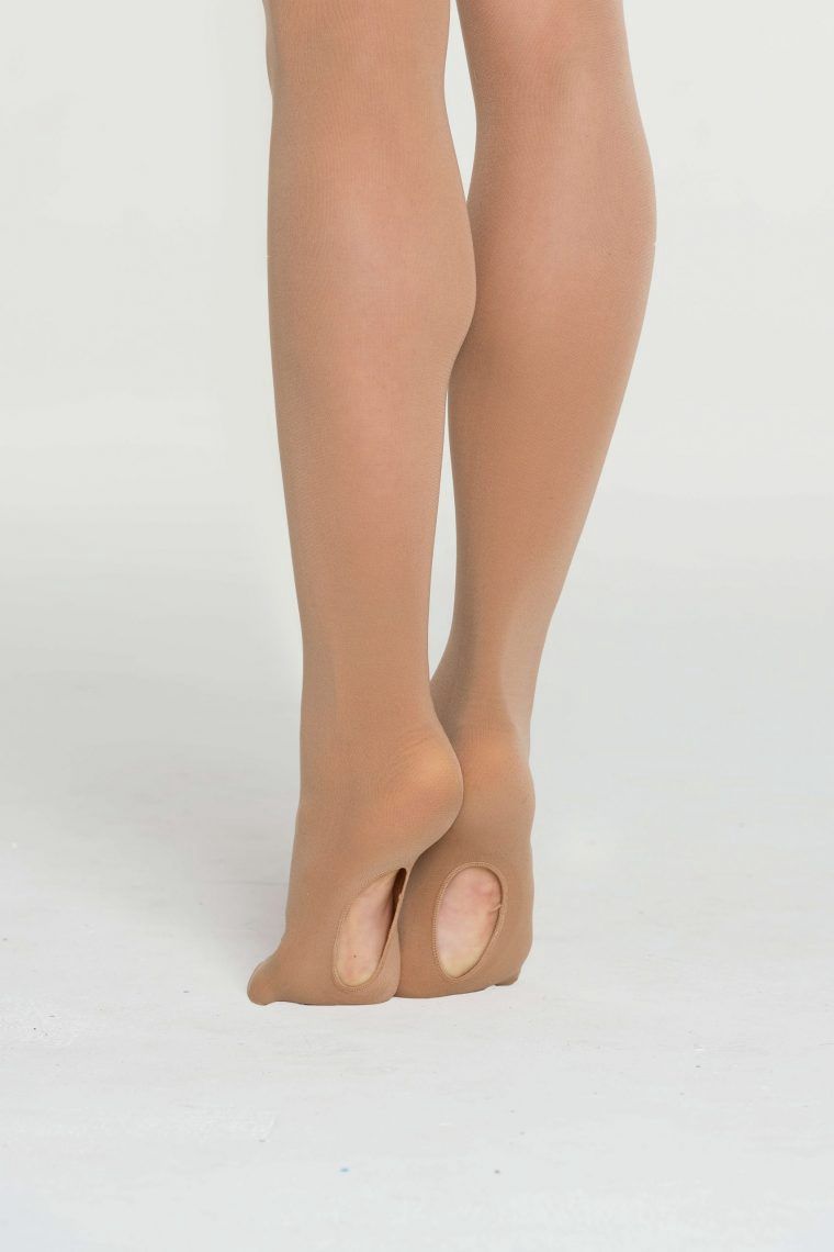 Convertible Dance Tights - Child, Size: CH XS, Colour: Tan