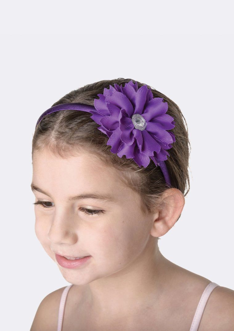 Flower Jewel Headband, Colour: Purple