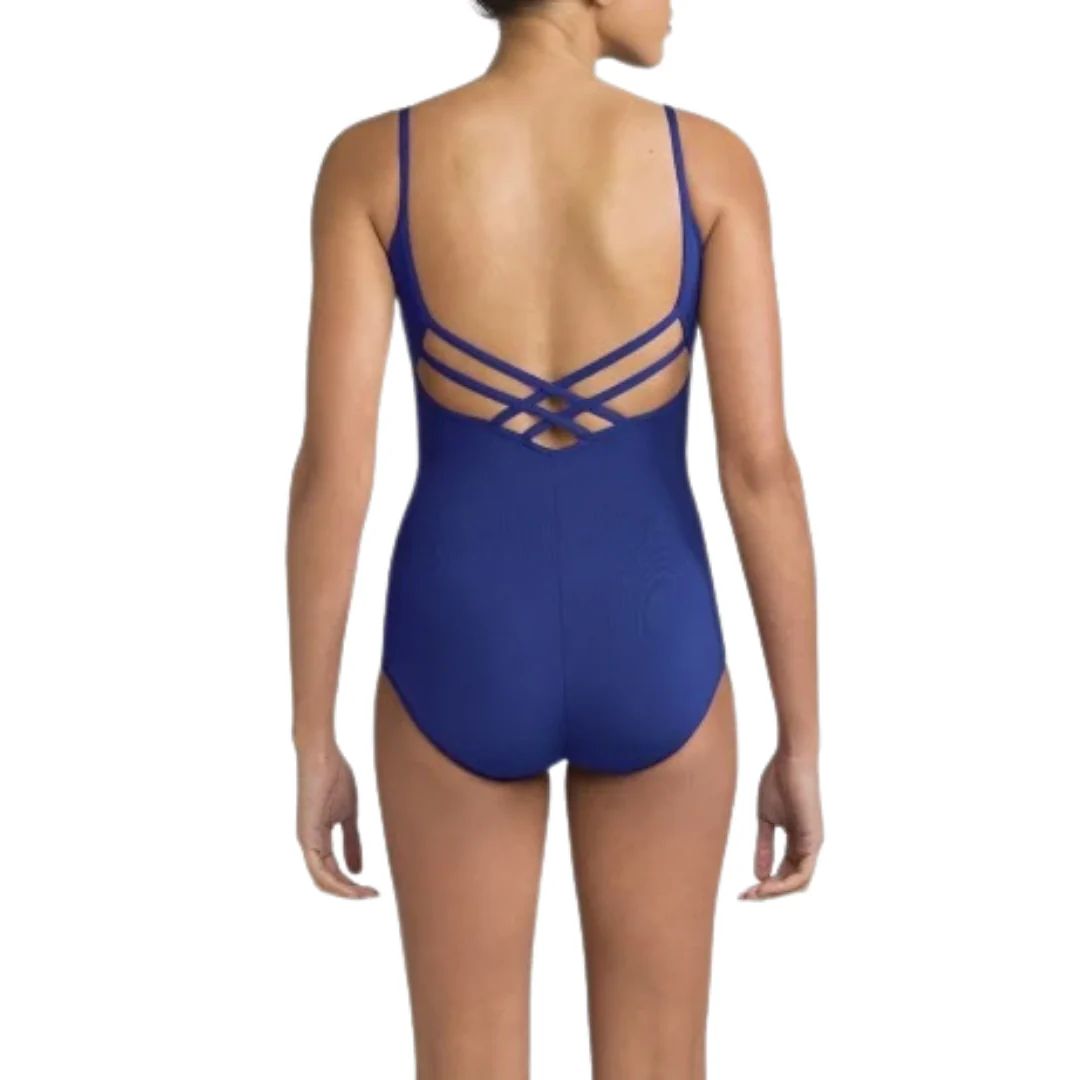 Strappy Back Camisole Leotard, Size: Adult X Small, Colour: Ink Blue