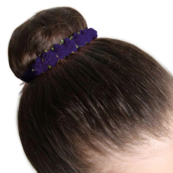 Bloch Flower Blossoms Ribbon, Colour: Deep Purple, Size: Small