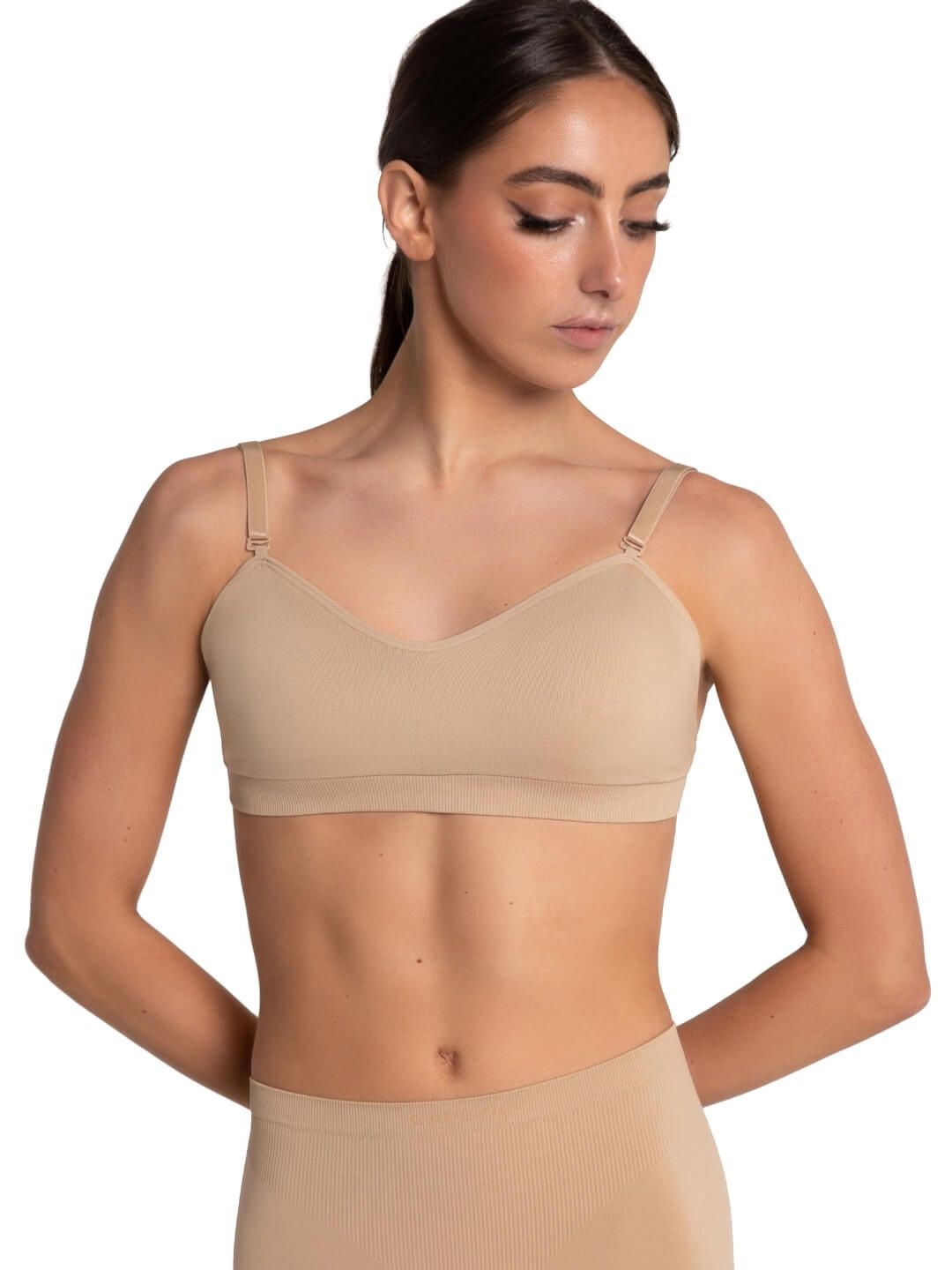 Womens Seamless Clear Back Sweetheart Bandeau Bra