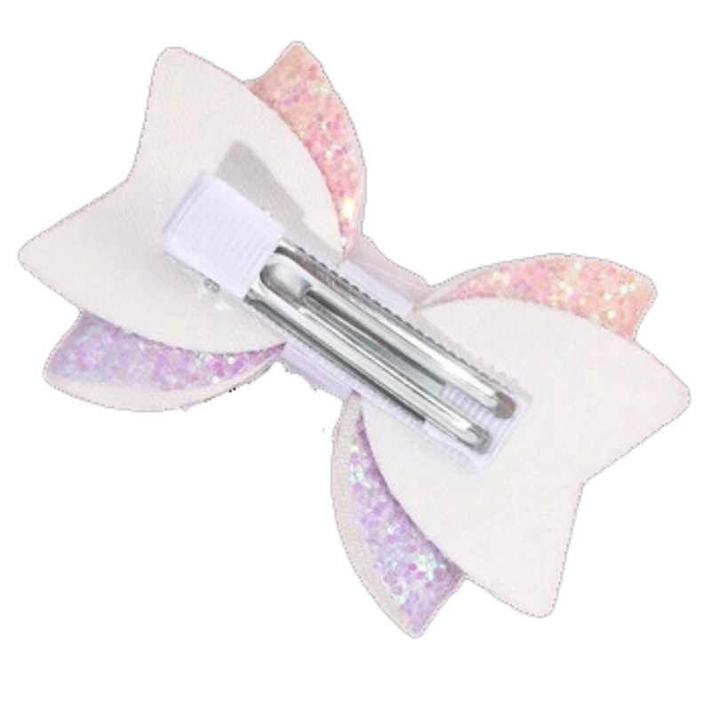 Snowflake Bow Hair Clips