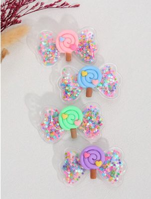 Confetti Bow Clips