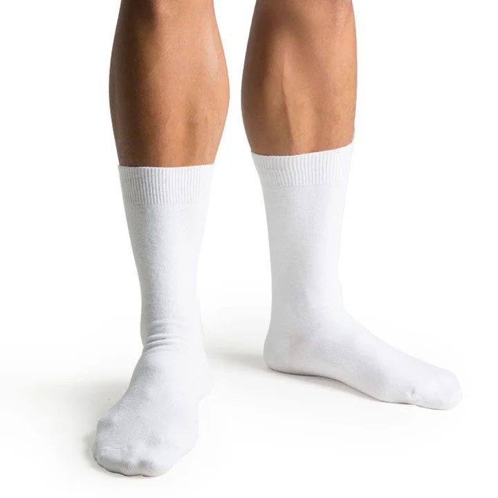Bloch Mens Dance Socks 2 pack, Size: Large, Colour: White
