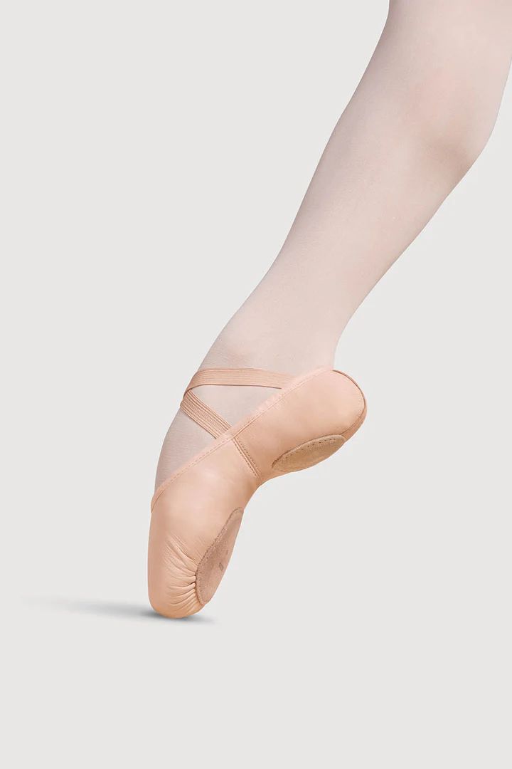 Bloch Prolite II Leather Womens Ballet Flat, Colour: Pink, Size: 2, Width: A