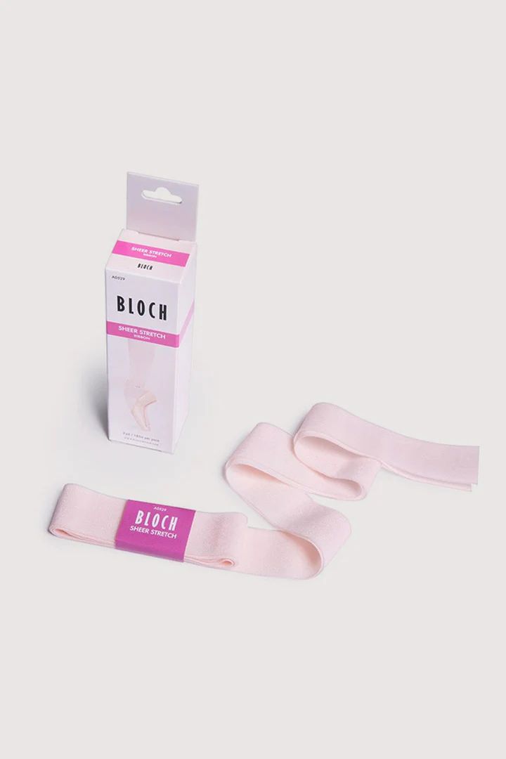 Bloch Sheer Stretch Pointe Ribbon, Colour: Pink