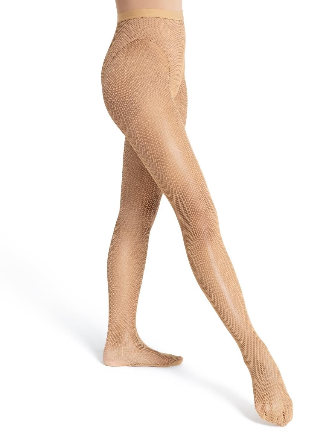 Professional Fishnet Footed, Size: S/M, Colour: Caramel