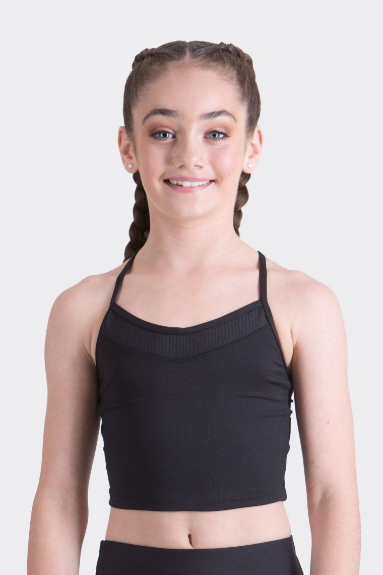Kara Crop Top, Colour: Black, Size: Child Small