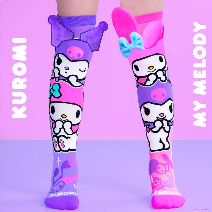 Kuromi &amp; My Melody Socks, Size: 6-99 Years