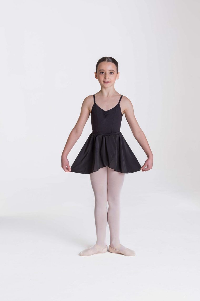 Mock Wrap Skirt, Colour: Black, Size: Child X-Small