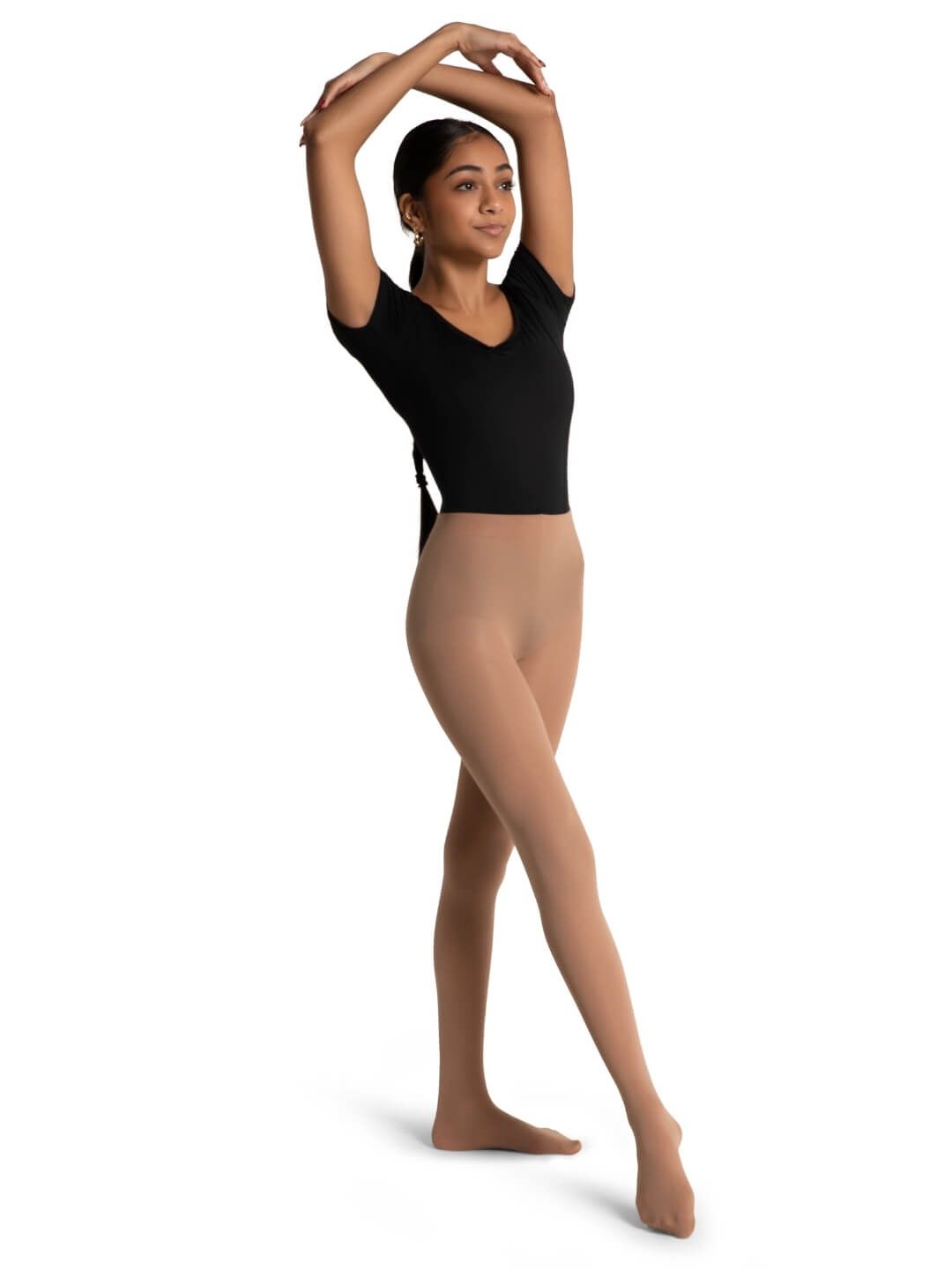 Ultra Soft Footed Tights, Colour: Light Suntan, Size: Adult Small/Medium