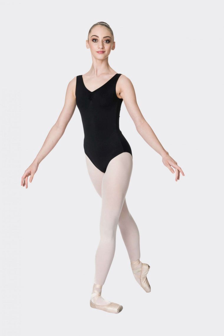 Premium Thick Strap Leotard, Colour: Black, Size: Adult Small