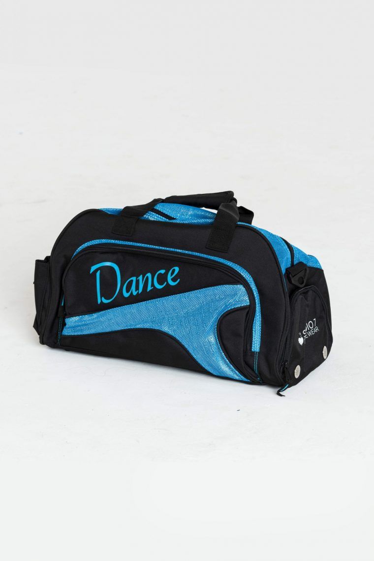 Junior Duffel Bag, Colour: Black/Aqua