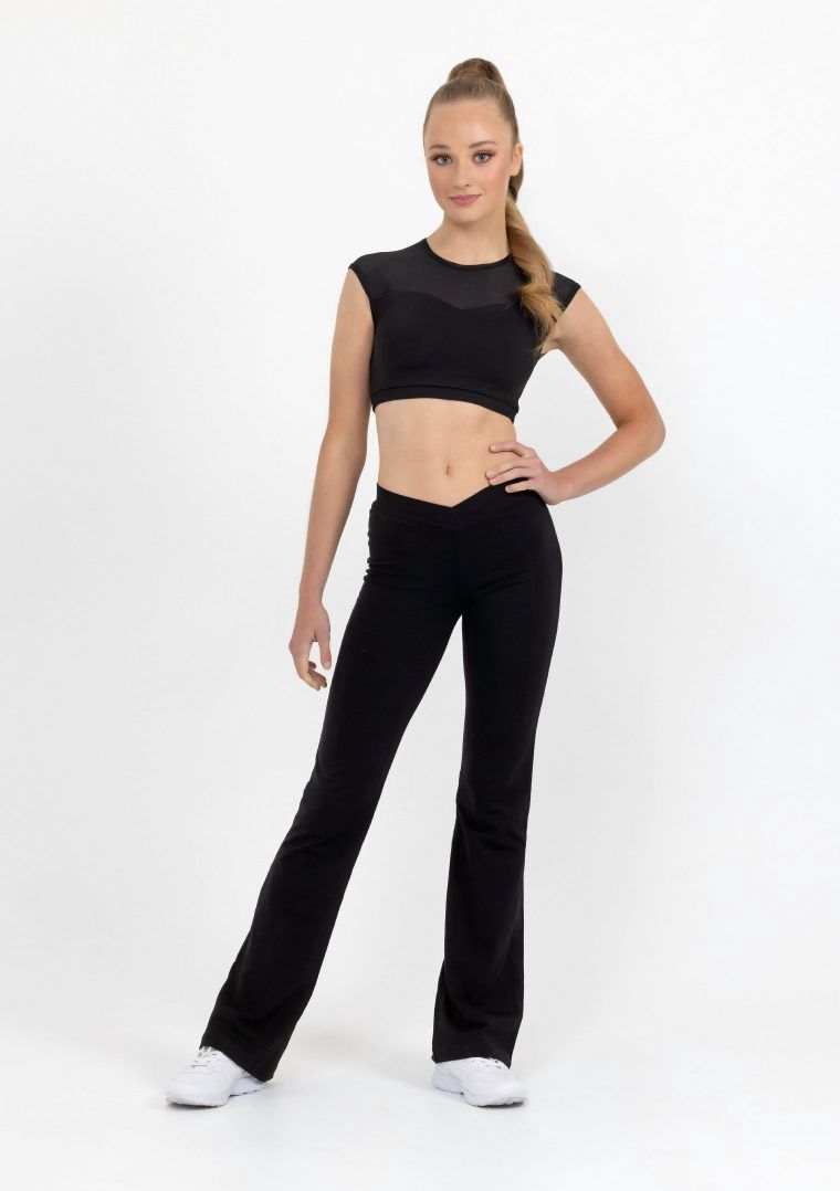 Activate Crop Top, Colour: Black, Size: Adult Medium